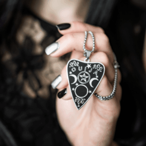 Mystic Ouija Planchette nyaklánc - rozsdamentes acél statement nyaklánc